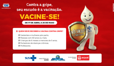 Vacinação contra a gripe vai até o dia 26 de maio