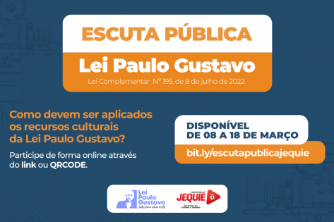 Prefeitura de Jequié abre escuta pública para aplicação da Lei Paulo Gustavo