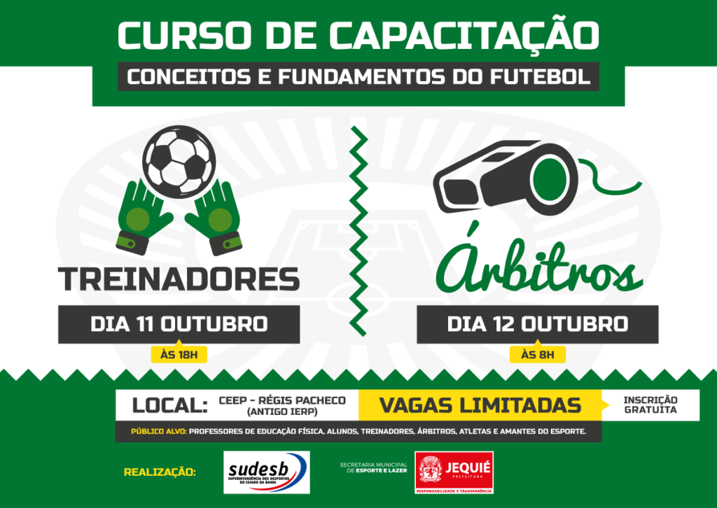 Prefeitura de Jequié em parceria com a SUDESB promove curso de capacitação para técnicos e árbitros de futebol