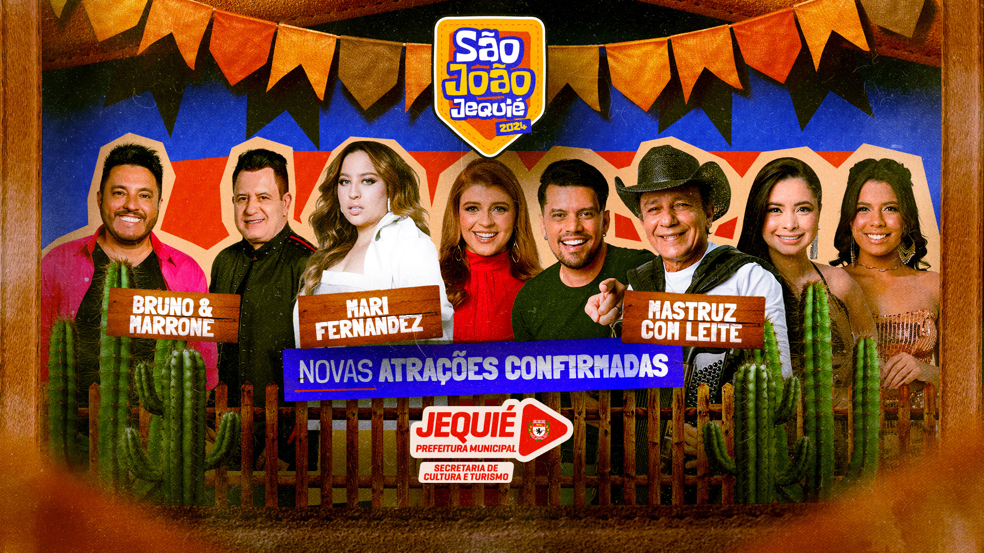 Mari Fernandez, Bruno e Marrone e Mastruz com Leite estão entre as novas atrações da Prefeitura de Jequié para o São João 2024
