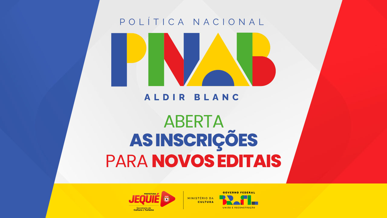 Prefeitura de Jequié abre inscrições para dois novos editais da PNAB com cerca de R$ 400 mil em fomento à cultura