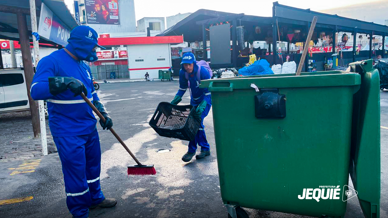 Prefeitura de Jequié recolhe 20 toneladas de resíduos por dia e reforça compromisso com limpeza durante o São João