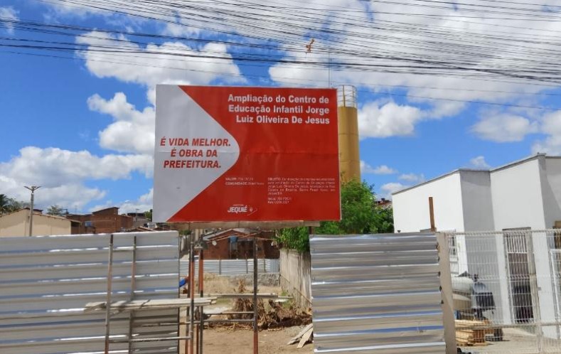 CONTRATAÇÃO DE EMPRESA ESPECIALIZADA PARA AMPLIAÇÃO DO CENTRO DE EDUCAÇÃO INFANTIL JORGE LUIZ OLIVEIRA DE JESUS, LOCALIZADO NA RUA CIDADE DE BRASÍLIA, BAIRRO BRASIL NOVO, EM JEQUIÉ/BA